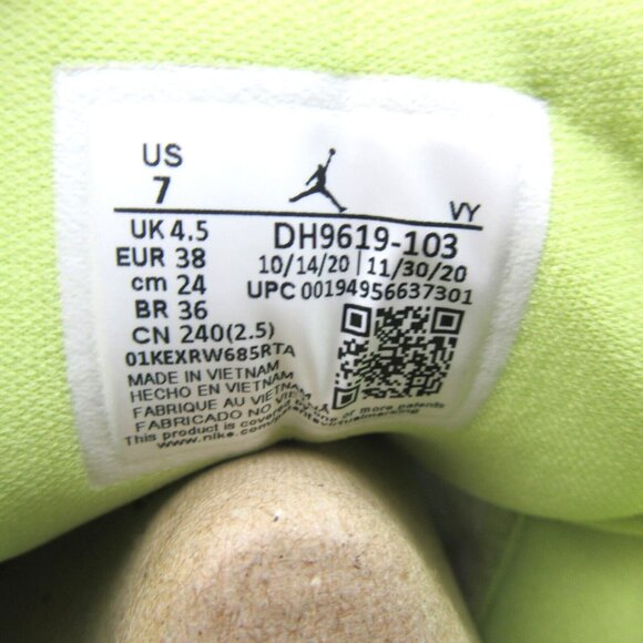 Air Jordan 1 Low SE Summit White Limelight Womens Size 7 NEW - Picture 10 of 14